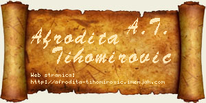 Afrodita Tihomirović vizit kartica